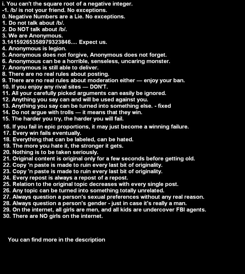 The internet was started in. Rules of Internet. All Rules of Internet. Rule 72 of the Internet. Rules on the Internet.